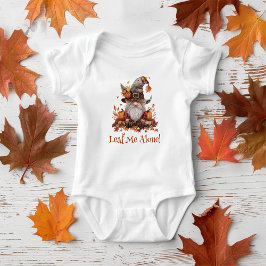 Body Para Bebê Deixe-me em Paz! Gnome Branco