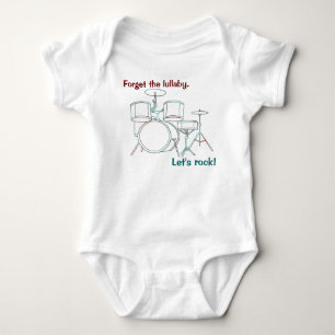 Body Para Bebê Deixe-nos balançar t-shirt ajustado do cilindro