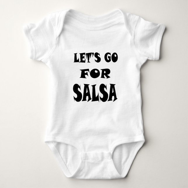 Body Para Bebê Deixe-nos ir para a SALSA (Frente)