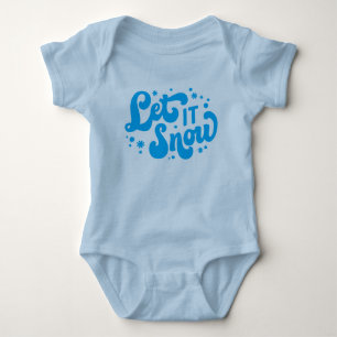 Body Para Bebê Deixe-o nevar Design de inverno