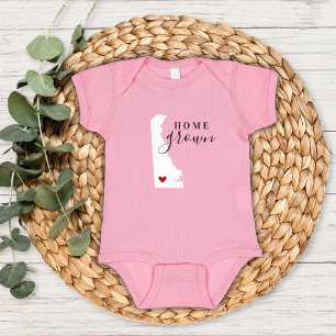 Body Para Bebê Delaware Home Grown State Tee