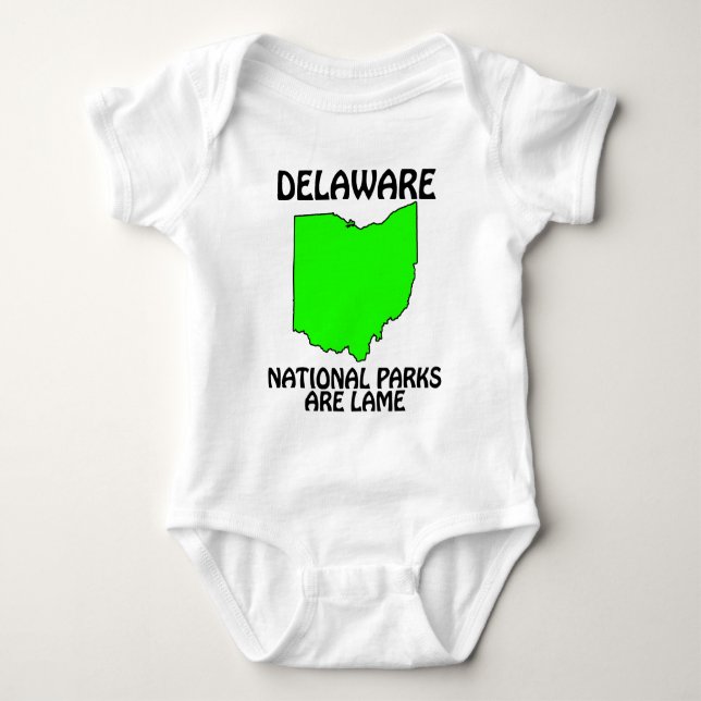 Body Para Bebê Delaware - Parques Nacionais São Chatos (Frente)