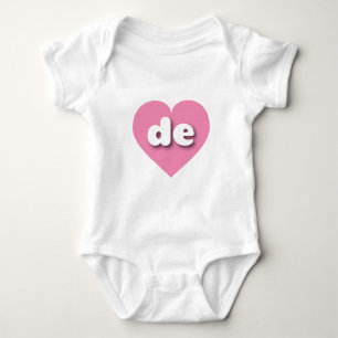 Body Para Bebê Delaware Solid Pink Heart - Amor