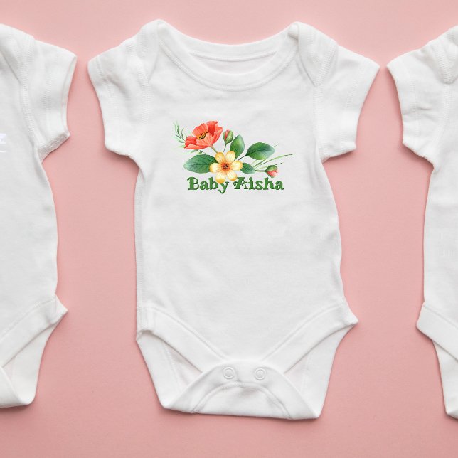 Body Para Bebê Delicar Faiato De Bebê Floral | Novo Presente para (Criador carregado)