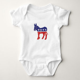 Body Para Bebê Democrata asno original Tan afligido