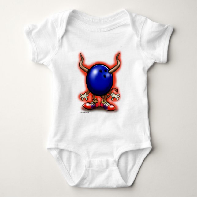 Body Para Bebê Demônio da boliche (Frente)
