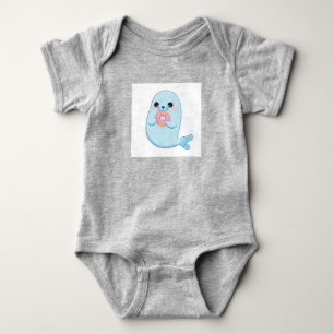 Body Para Bebê Descrição de Bodysuit de Bebê Foca de Desenho Anim
