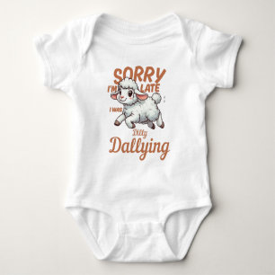 Body Para Bebê Desculpe o atraso Estava me atrasando