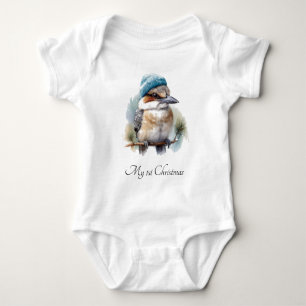 Body Para Bebê Desejos de Kookaburra de Inverno, personalizado