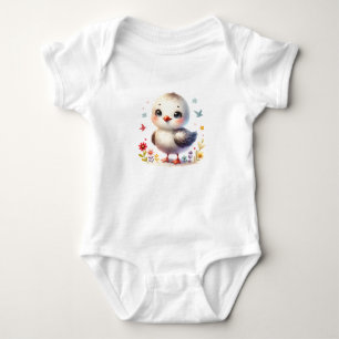 Body Para Bebê Desenho Adorável de Gaivota