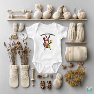 Body Para Bebê Desenho Colorido de Canguru de Boxe para Crianças
