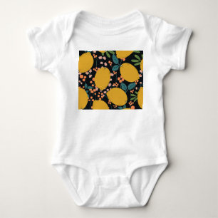 Body Para Bebê Desenho Da Mão Da Árvore Citrus: Vintage