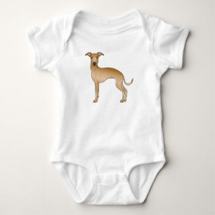 Body Para Bebê Desenho de cachorro cartoon fofo do galgo italiano