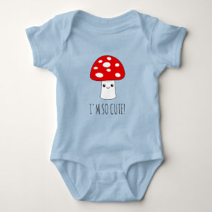 Body Para Bebê Desenho de cogumelo Kawaii bonito