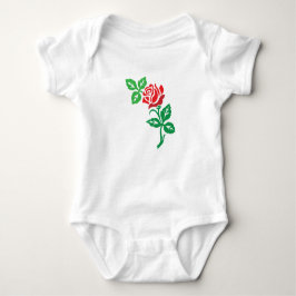 Body Para Bebê Desenho de Flor de Rosa Vermelha – Beleza Floral C