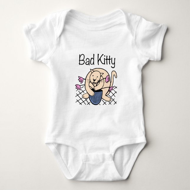 Body Para Bebê Desenho de Gato Travesso (Frente)