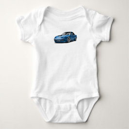 Body Para Bebê desenho do carro azul 240sx 