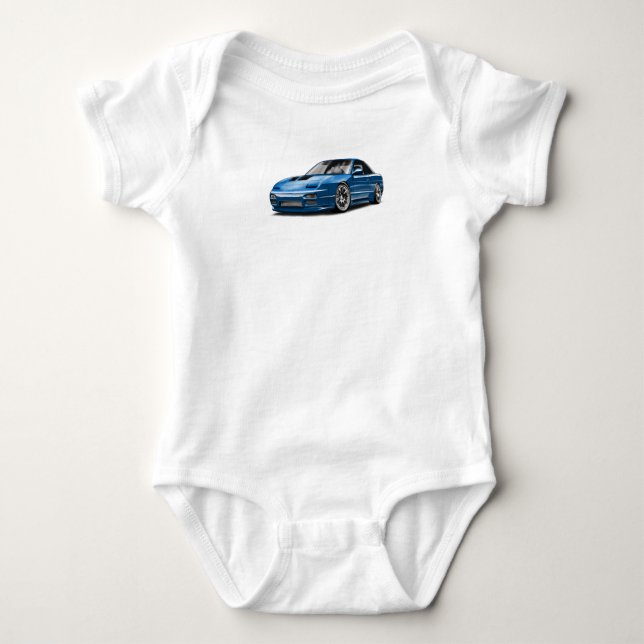 Body Para Bebê desenho do carro azul 240sx  (Frente)