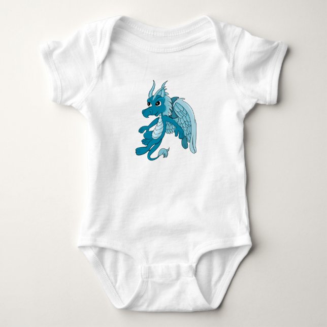 Body Para Bebê Desenho do Dragão Azul (Frente)