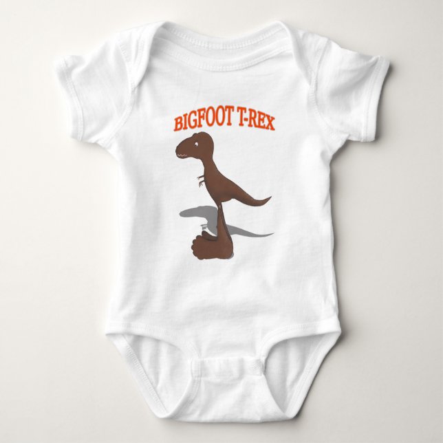 Body Para Bebê Desenho T-Rex Bigfoot (Frente)