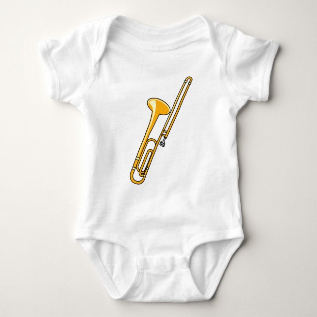 Body Para Bebê Desenho Trombone (Frente)