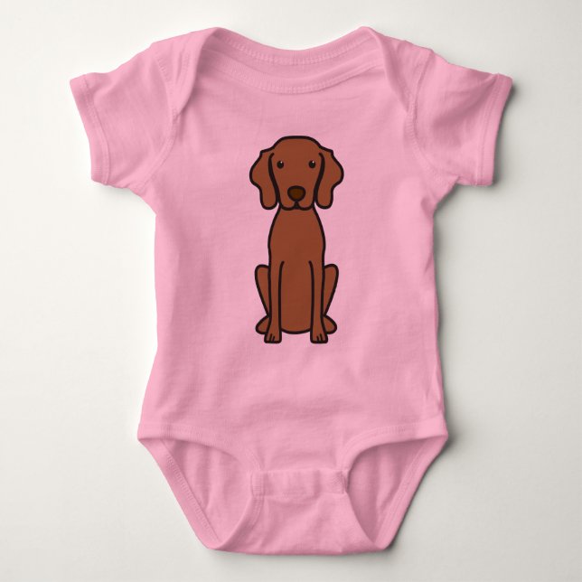 Body Para Bebê Desenhos animados do cão de Vizsla (Frente)
