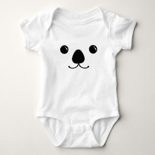 Body Para Bebê Design animal bonito da cara do Koala