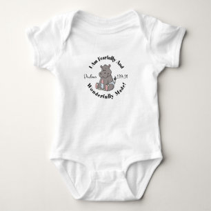Body Para Bebê Design bonito do 139:14 dos salmos
