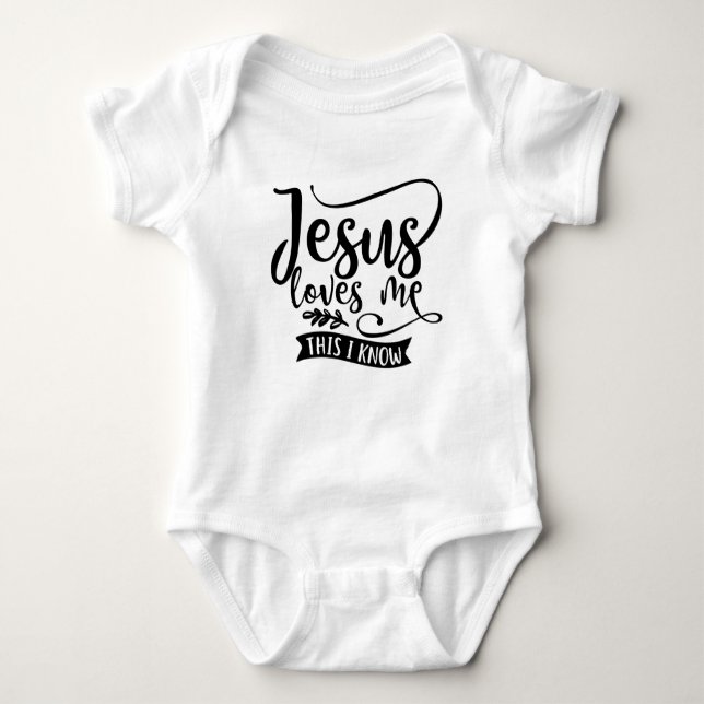Body Para Bebê Design cristão Jesus me ama (Frente)