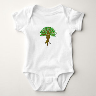 Body Para Bebê Design da árvore do guerreiro da terra, grande