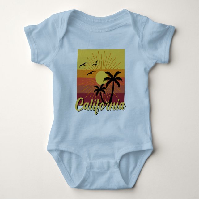 Body Para Bebê Design da Califórnia - Bebê Jersey - Bodycase (Frente)