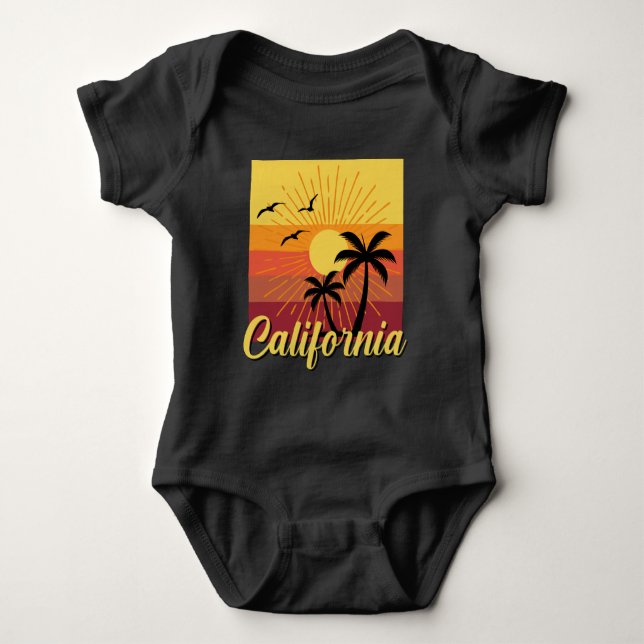 Body Para Bebê Design da Califórnia - Bebê Jersey - Bodycase (Frente)