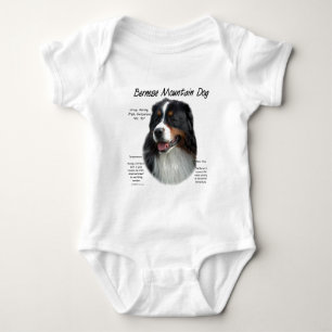 Body Para Bebê Design da história do cão de montanha de Bernese