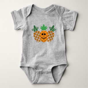 Body Para Bebê Design de abacaxi Feliz - Bebê Jersey - Bodusco