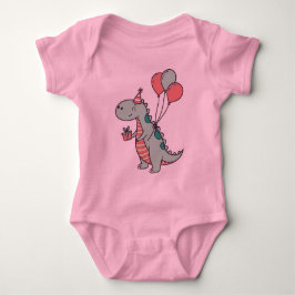 Body Para Bebê Design de aniversário do Dinossaur Dinossaur