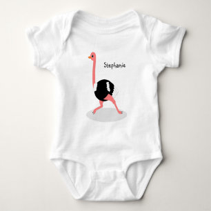 Body Para Bebê Design de avestruz Personalizado