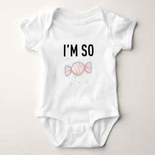 Body Para Bebê Design de Bala Doce Bebê - "SOU TÃO DOCE"