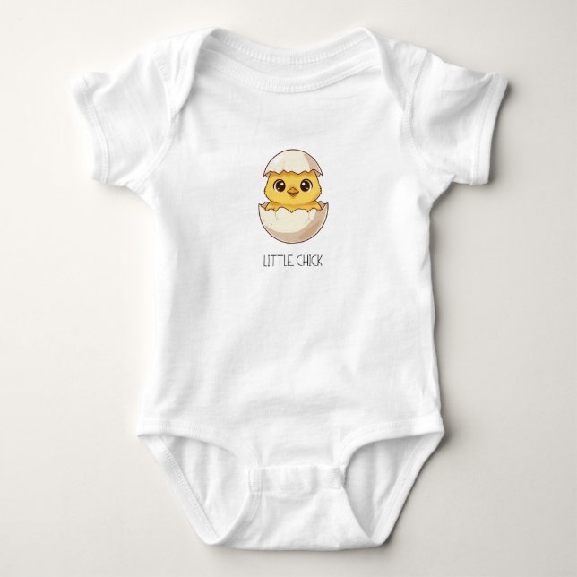 Body Para Bebê Design de Bebê Frango Pequeno e Fofo (Frente)