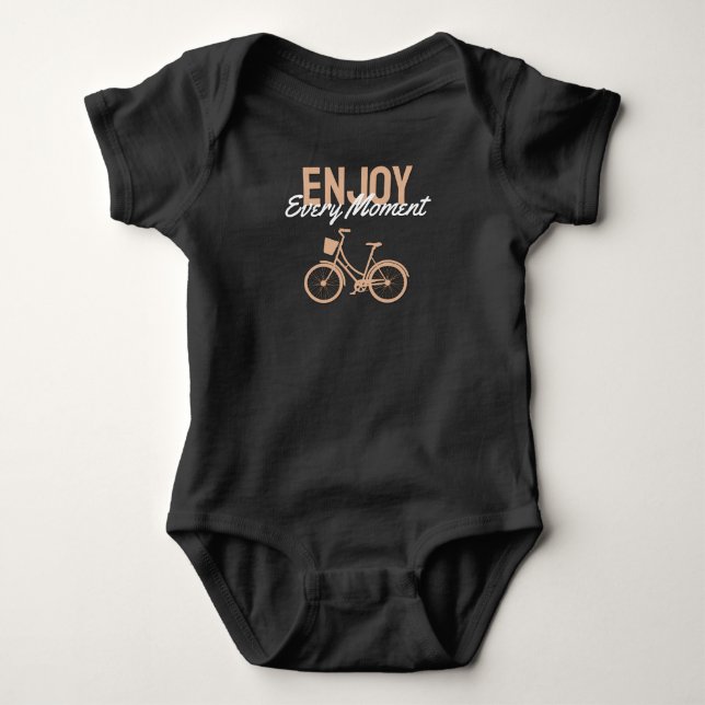 Body Para Bebê Design de Bicicleta - Aproveite a cada momento (Frente)