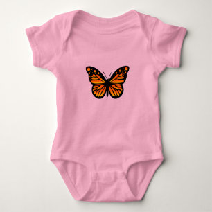Body Para Bebê Design de borboleta Monarca - Bebê de Jersey