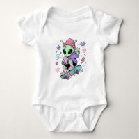Design de Bubble Tea com Alien Kawaii Skatista
