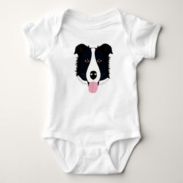 Body Para Bebê Design de cão bonito. roupa de bebê (Frente)