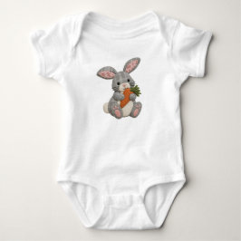 Body Para Bebê Design de Coelho Patchwork Quilted Cottagecore