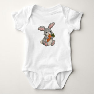 Body Para Bebê Design de Coelho Patchwork Quilted Cottagecore