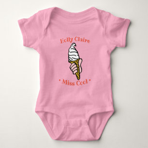Body Para Bebê Design de Cone do sorvete para Personalizar