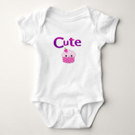 Body Para Bebê Design de Cupcake Fofo