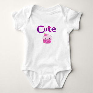 Body Para Bebê Design de Cupcake Fofo