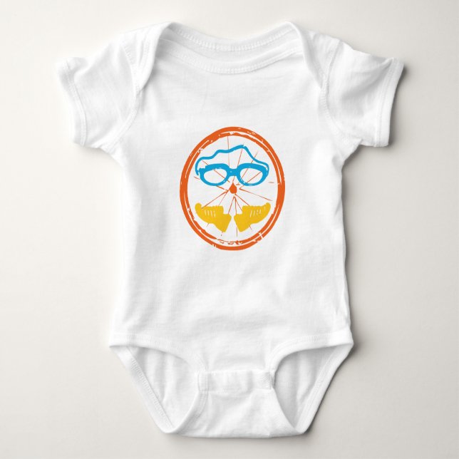 Body Para Bebê Design de diversão Triathlon (Frente)
