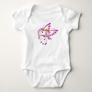 Body Para Bebê Design de Fantasia Magia Rosa para Meninas