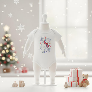 Body Para Bebê Design de Feriado de inverno no Urso Polar Cheio